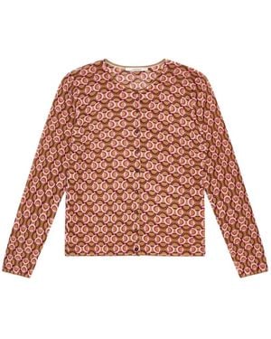Maliparmi Cárdigan Con Estampado Geométrico - Marrón