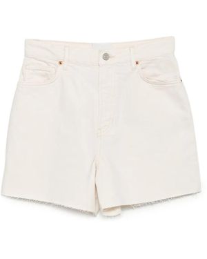 Reformation Saige Denim Shorts - White
