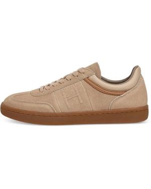 Hackett Beck Ivys Wildleder-Sneakers Mit Logo-Patch - Braun
