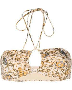 Ulla Johnson Bikinitop Met Citrusprint - Metallic