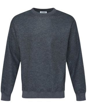 Jil Sander Wool Melton Sweater - Blue