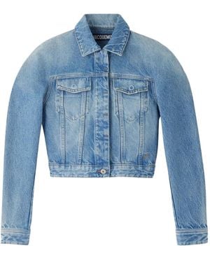 Jacquemus Denim Cropped Jacket - Blue