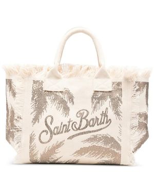 MC2 Saint Barth Fringe-Trimmed Tote Bag - Natural