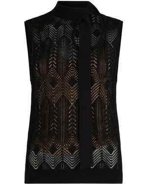 Liu Jo Knit Top With Bow - Black