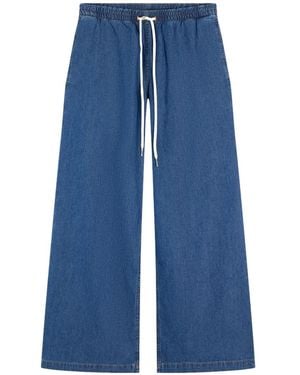 Tommy Hilfiger Drawstring Wide-Leg Jeans - Blue