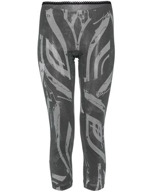 Yohji Yamamoto Abstract-Print Tights - Grey