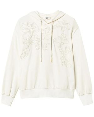 Twinset Embroidered Hoodie - White