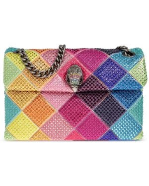 Kurt Geiger Medium Kensington Crystal-Embellished Shoulder Bag - Purple