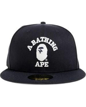 A Bathing Ape X New Era 59Fifty Low Profile Logo-Detail Cap - Blue