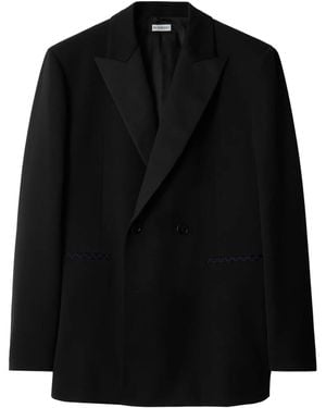 Burberry Blazer Met Dubbele Rij Knopen - Zwart