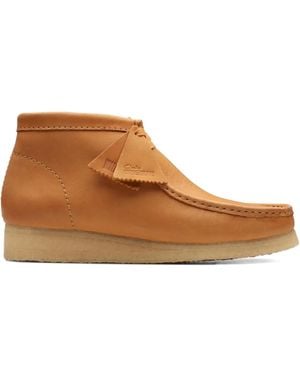 Clarks Wallabee Leather Lace-Up Boots - Brown