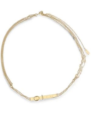 Chloé Logo-Lettering Buckle-Detail Belt - Metallic