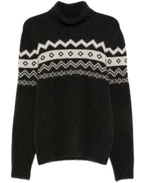 Eleventy Coltrui Met Jacquard - Zwart