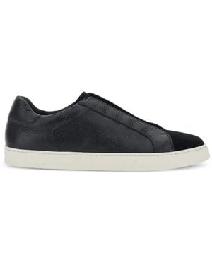 Doucal's Spencer Grainy Slip-On Sneakers - Black