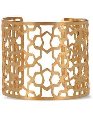 Pippa Small Geometric-Cut Cuff Bracelet - Metallic