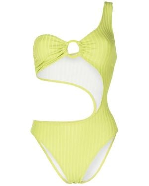 Solid & Striped The Astrid Ribbed One-Piece - Yellow