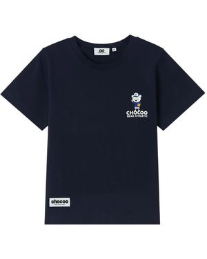 Chocoolate Graphic-Print Cotton T-Shirt - Blue