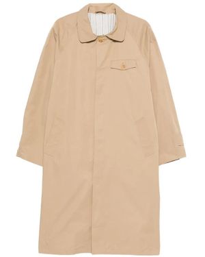 Carter Young Buttoned Pocket Overcoat - Natural