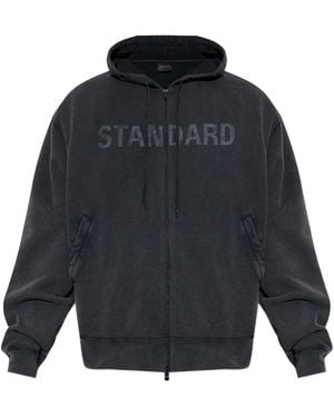 Balenciaga Zip-Fastening Hoodie - Blue