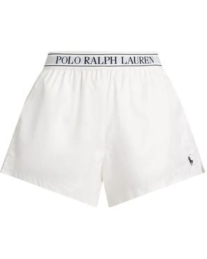 Polo Ralph Lauren Embroidered-Logo Shorts - White