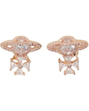 Vivienne Westwood Mila Ohrringe mit Kreuz - Pink