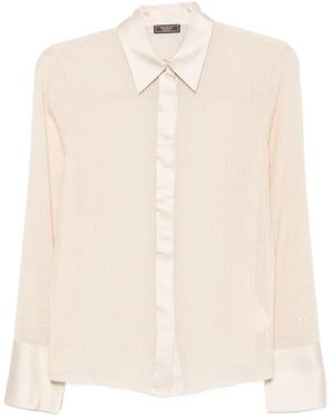 Peserico Camisa Con Lentejuelas - Blanco
