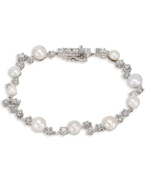 Anabela Chan 18Kt Petite Constellation Weißgoldarmband Mit Perlen