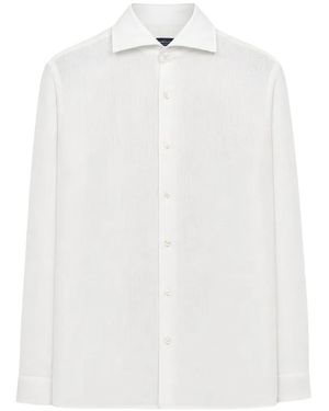Tombolini Spread-Collar Long-Sleeve Shirt - White