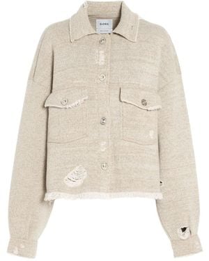 Barrie Denim Fringed Jacket - Natural