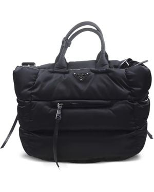 Prada Quilted Shoulder Bag - Black