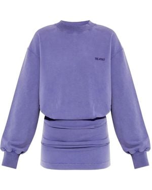 The Attico Light American Fleece Minidress - Purple
