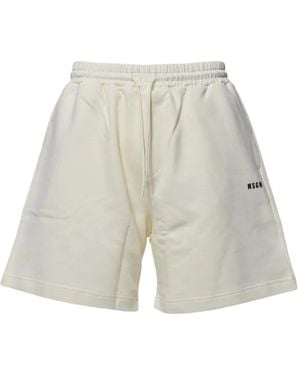 MSGM Klassische Joggingshorts - Weiß
