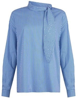 Liu Jo Blouse With Maxi Bow - Blue