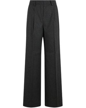 Slowear Pleated Wide-Leg Trousers - Black