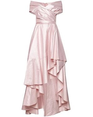 Talbot Runhof Off-Shoulder Ruffled Dress - Pink