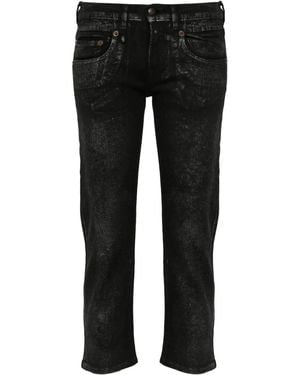 R13 Cropped Low-Rise Jeans - Black