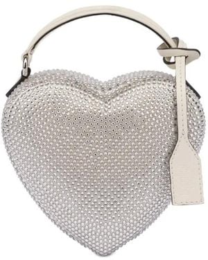Moschino Heart-Shaped Clutch Bag - Metallic