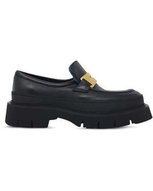 Madison Maison Shearling-Lining Loafers - Black