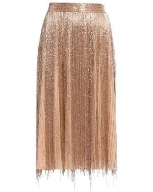 Elie Saab Bead-Embroidered Fringed Midi Skirt - Natural
