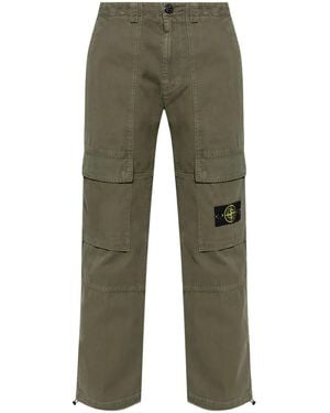 Stone Island Cotton Cargo Pants - Green