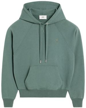 Ami Paris Ami De Coeur Hoodie - Green