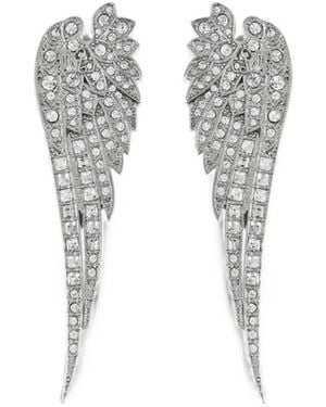 Palm Angels Crystal Earrings - Grey