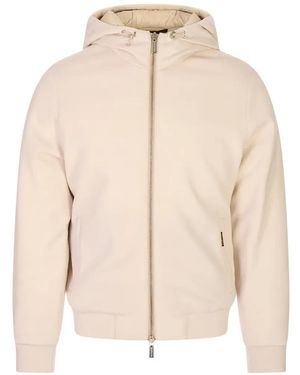 Moorer Hooded Zip-Up Jacket - Natural