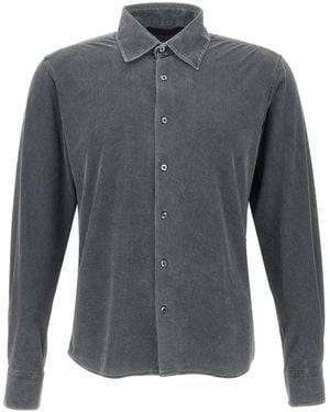 Rrd Techno Wash Piqué-Texture Shirt - Gray