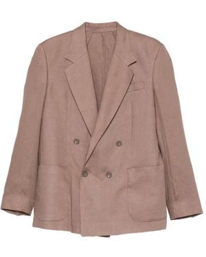 MARSĒM Double-Breasted Suit - Brown