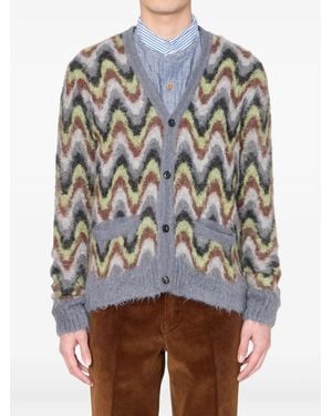 Kolor Cardigan Con Stampa - Grigio