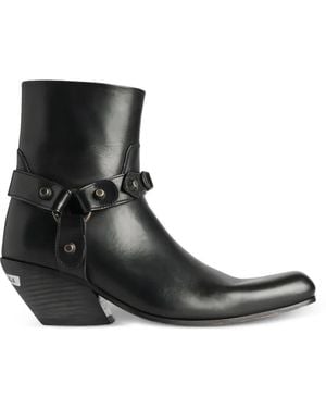 Balenciaga Memphis Bootie With Harness - Black