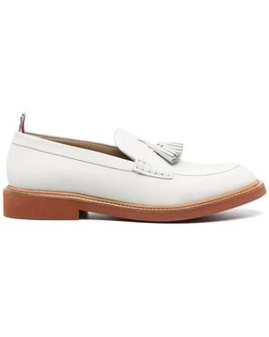 Thom Browne Tasselled Leather Loafers - White