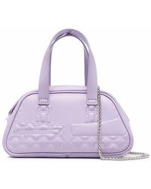 forBitches Small Diamond-Quilted Tote Bag - Purple