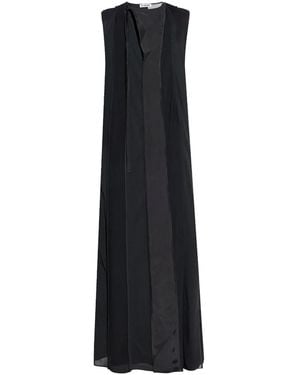 Jil Sander Abito Lungo Con Inserti - Nero